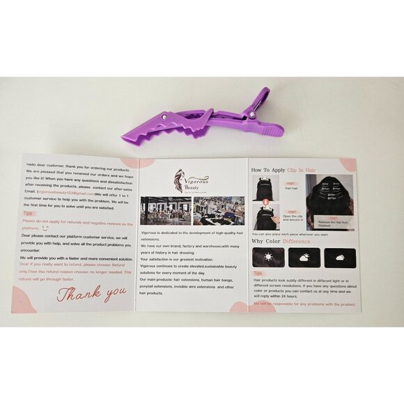 Vigorous Womens 20" Dark Brown Wavy Clip-In Hair Extensions 6 Pcs Set Synthetic - Picture 7 of 8